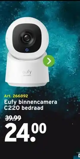 GAMMA Eufy binnencamera C220 bedraad aanbieding