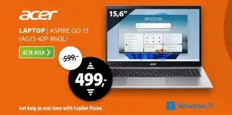 Expert Acer Aspire Go 15 (AG15-42P-R6QL) aanbieding