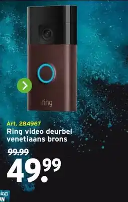 GAMMA Ring video deurbel venetiaans brons aanbieding