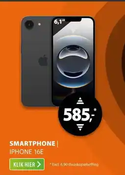 Expert Apple iPhone 16e 128GB Zwart aanbieding