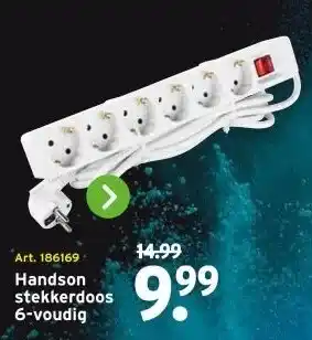 GAMMA Handson stekkerdoos 6-voudig aanbieding