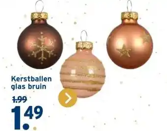 GAMMA Kerstballen glas bruin aanbieding