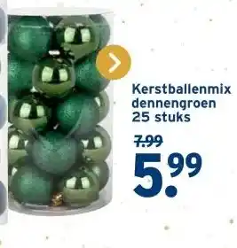 GAMMA Kerstballenmix dennengroen aanbieding