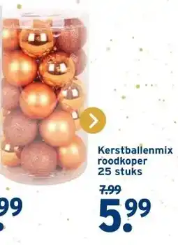 GAMMA Kerstballenmix roodkoper aanbieding