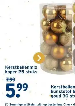 GAMMA Kerstballenmix koper aanbieding