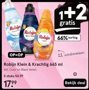 Etos Robijn Klein & Krachtig 665 ml aanbieding