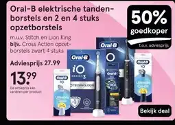Etos Oral-B elektrische tanden- borstels en 2 en 4 stuks opzetborstels aanbieding