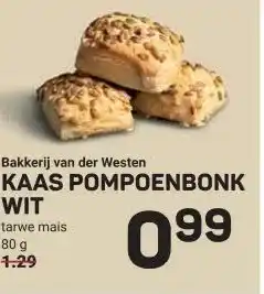 Ekoplaza Bakkerij van der Westen KAAS POMPOENBONK WIT aanbieding