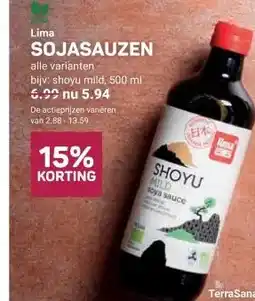 Ekoplaza Lima SOJASAUZEN aanbieding