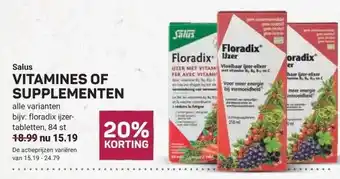 Ekoplaza Salus VITAMINES OF SUPPLEMENTEN aanbieding