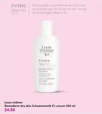 DA Louis widmer Remederm dry skin lichaamsmelk 5% ureum 200 ml aanbieding