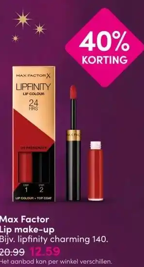 DA Max Factor Lip make-up aanbieding