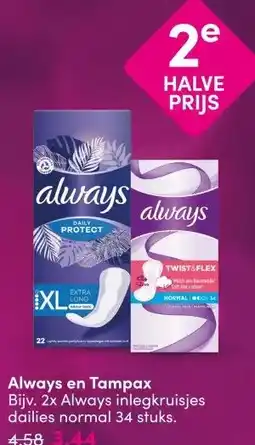 DA Always en Tampax aanbieding