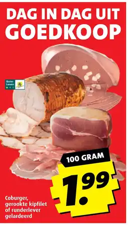 Boni Coburger, gerookte kipfilet of runderlever gelardeerd aanbieding