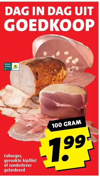 Boni Coburger, gerookte kipfilet of runderlever gelardeerd aanbieding