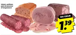 Boni Salami, yorkham, pain de provence of tongenworst aanbieding
