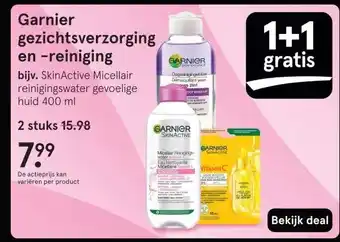 Etos Garnier gezichtsverzorging en -reiniging aanbieding