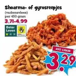 Boon`s Markt Shoarma- of gyrosreepjes aanbieding