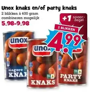 Boon`s Markt Unox knaks en/of party knaks aanbieding