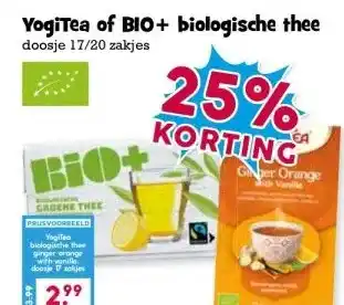 Boon`s Markt Yogi Tea of BIO+ biologische thee aanbieding