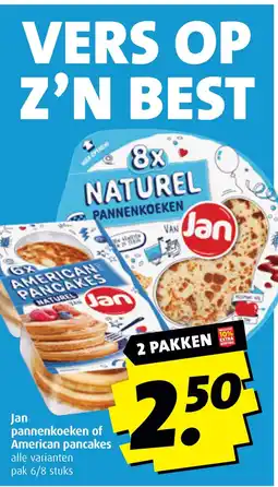 Boni Jan pannenkoeken of American pancakes aanbieding