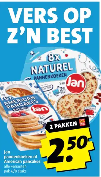 Boni Jan pannenkoeken of American pancakes aanbieding