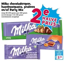 Boon`s Markt Milka chocoladerepen, hazelnootpasta, pralines en/of Party Mix aanbieding