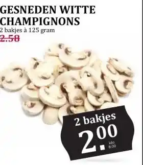Boon`s Markt GESNEDEN WITTE CHAMPIGNONS aanbieding