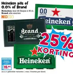 Boon`s Markt Heineken pils of 0.0% of Brand aanbieding