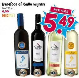 Boon`s Markt Barefoot of Gallo wijnen aanbieding