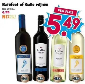 Boon`s Markt Barefoot of Gallo wijnen aanbieding