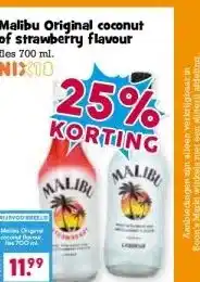 Boon`s Markt Malibu Original coconut of strawberry flavour aanbieding