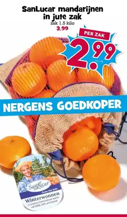 Boon`s Markt SanLucar mandarijnen in jute zak aanbieding