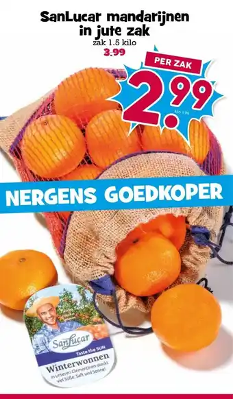 Boon`s Markt SanLucar mandarijnen in jute zak aanbieding