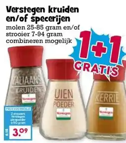 Boon`s Markt Verstegen kruiden en/of specerijen aanbieding