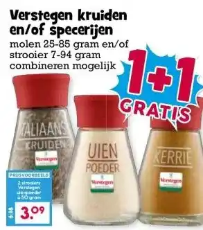 Boon`s Markt Verstegen kruiden en/of specerijen aanbieding