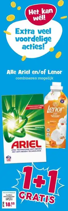Boon`s Markt Alle Ariel en/of Lenor aanbieding
