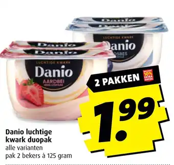 Boni Danio luchtige kwark duopak aanbieding