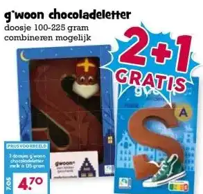 Boon`s Markt g'woon chocoladeletter aanbieding