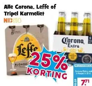 Boon`s Markt Alle Corona, Leffe of Tripel Karmeliet aanbieding