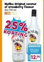Boon`s Markt Malibu Original coconut of strawberry flavour aanbieding