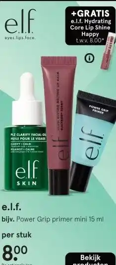 Etos e.l.f. bijv. Power Grip primer mini 15 ml aanbieding
