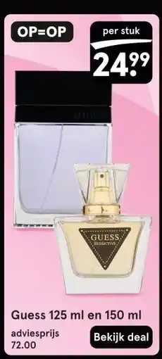 Etos Guess 125 ml en 150 ml aanbieding