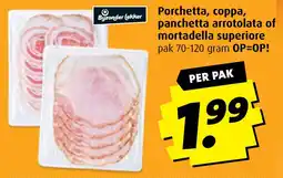 Boni Porchetta, coppa, panchetta arrotolata of mortadella superiore aanbieding