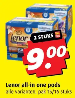 Boni Lenor all-in one pods aanbieding