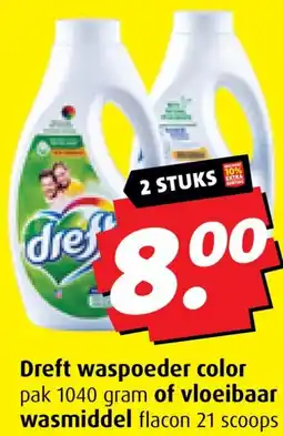 Boni Dreft waspoeder color of vloeibaar wasmiddel aanbieding