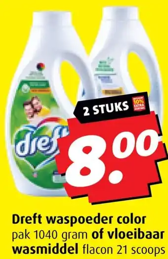 Boni Dreft waspoeder color of vloeibaar wasmiddel aanbieding