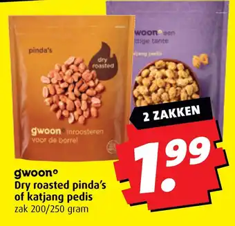 Boni Gwoonº Dry roasted pinda's of katjang pedis aanbieding
