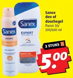 Boni Sanex deo of douchegel aanbieding
