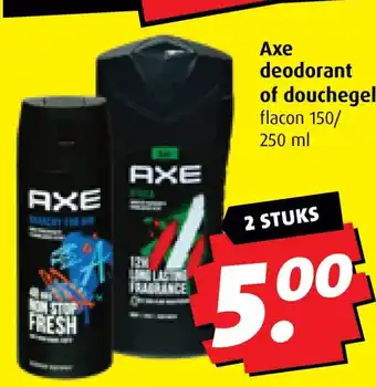 Boni Axe deodorant of douchegel aanbieding